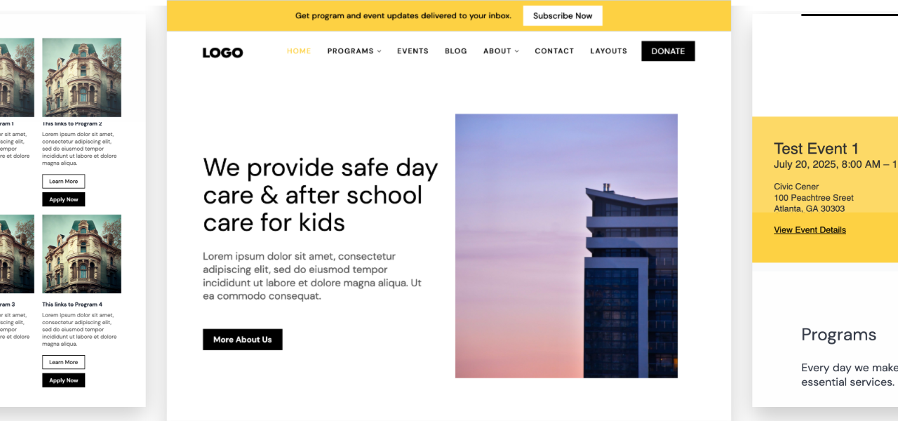 The Anya Nonprofit Website Template for Breakdance